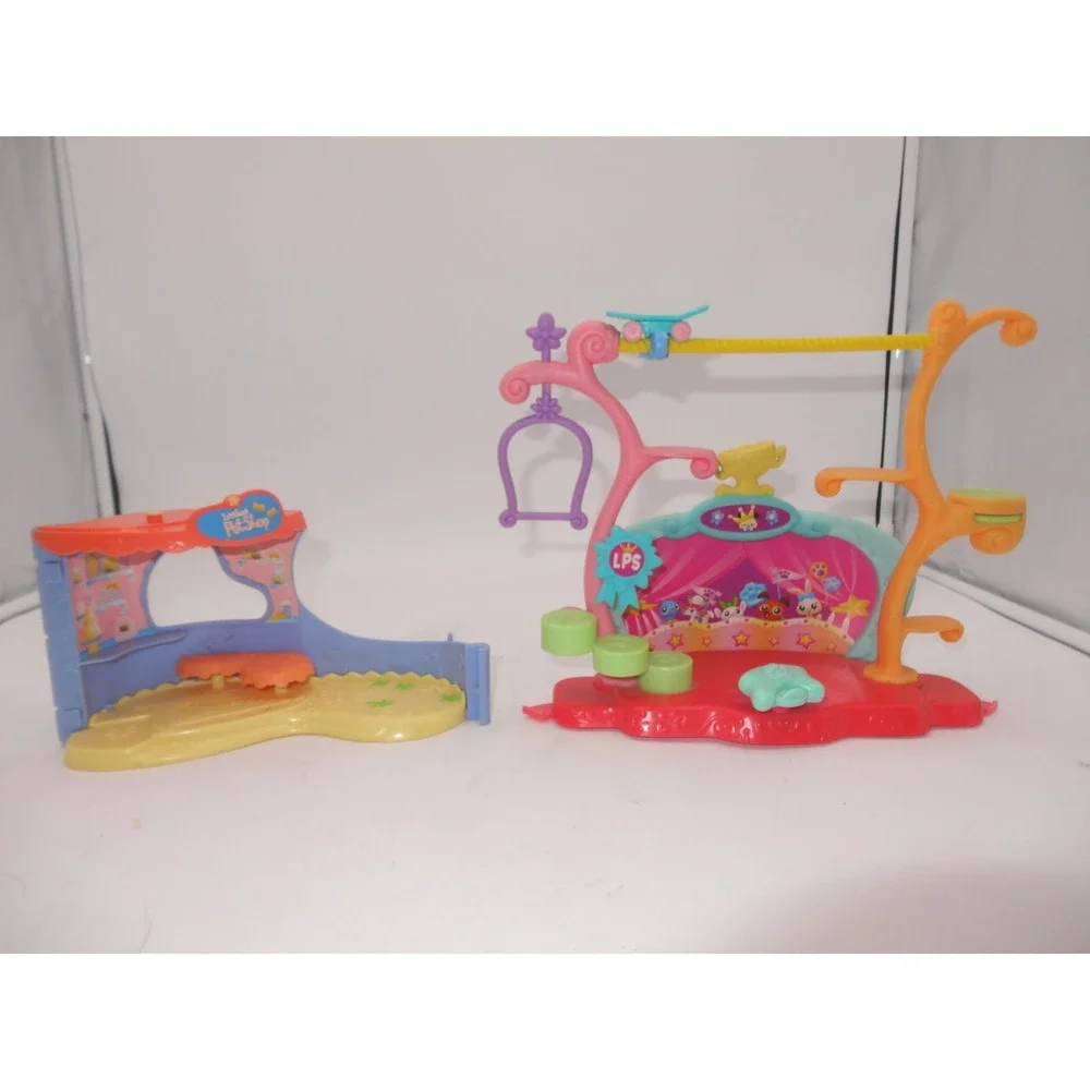 Littlest Pet Shop Tricks N Talents Show and Nooks Bakery Playset Lot